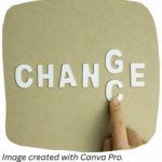 Green Module - Chapter Images (9) The word “CHANGE” and a hand changing the letter “G” to “C” so it says “CHANCE” instead