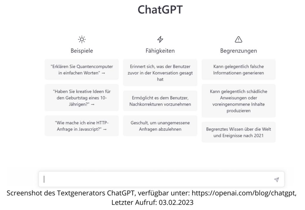 Screenshot ChatGPT