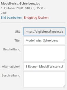 Beispiel Alternativtext und Titel-Felder